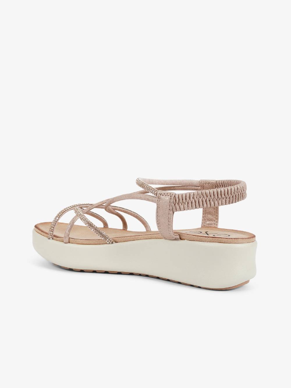 EXE' Sandali con zeppa con strass BZX33170 donna oro Offerte speciali