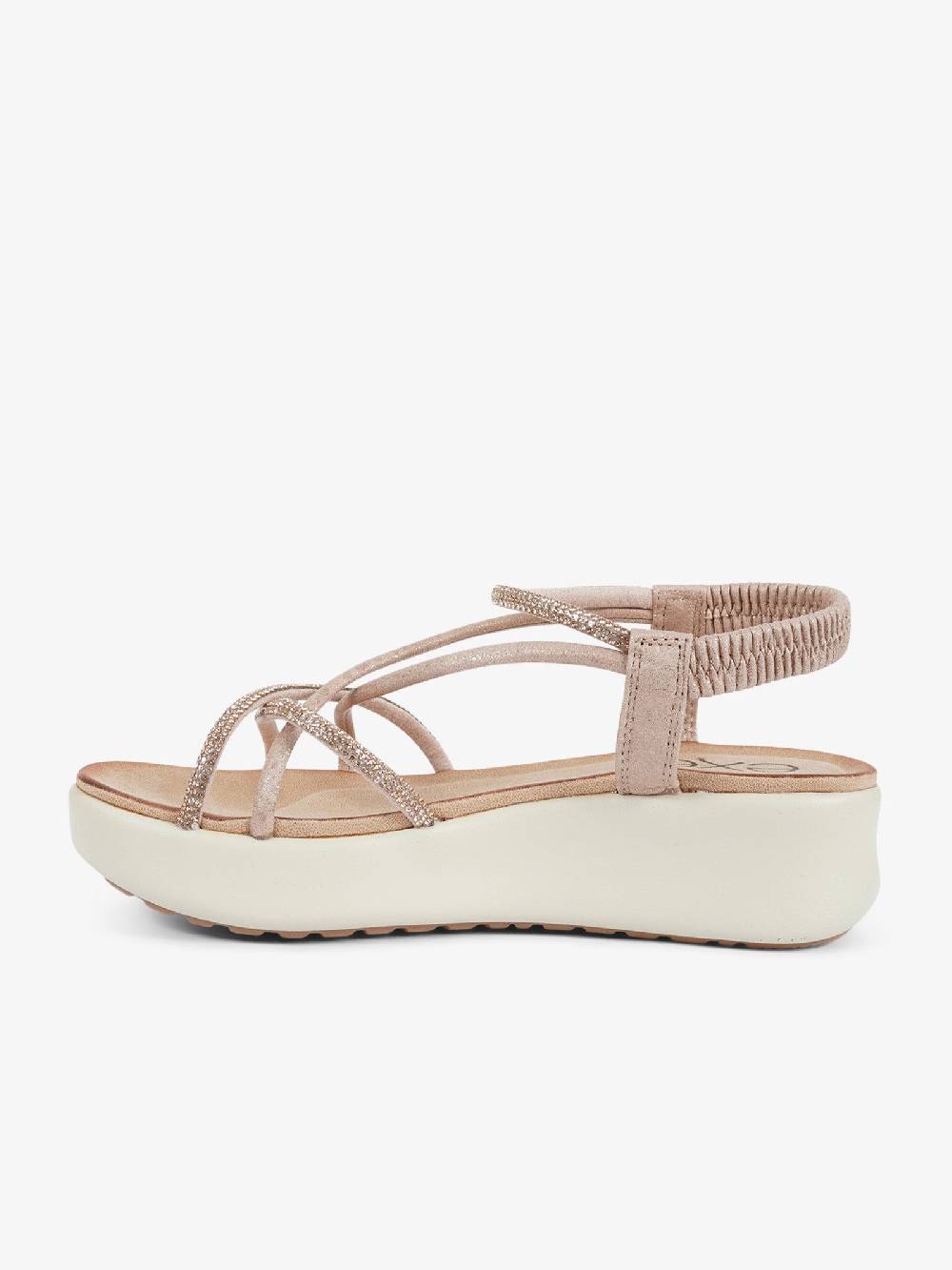 EXE' Sandali con zeppa con strass BZX33170 donna oro Offerte speciali