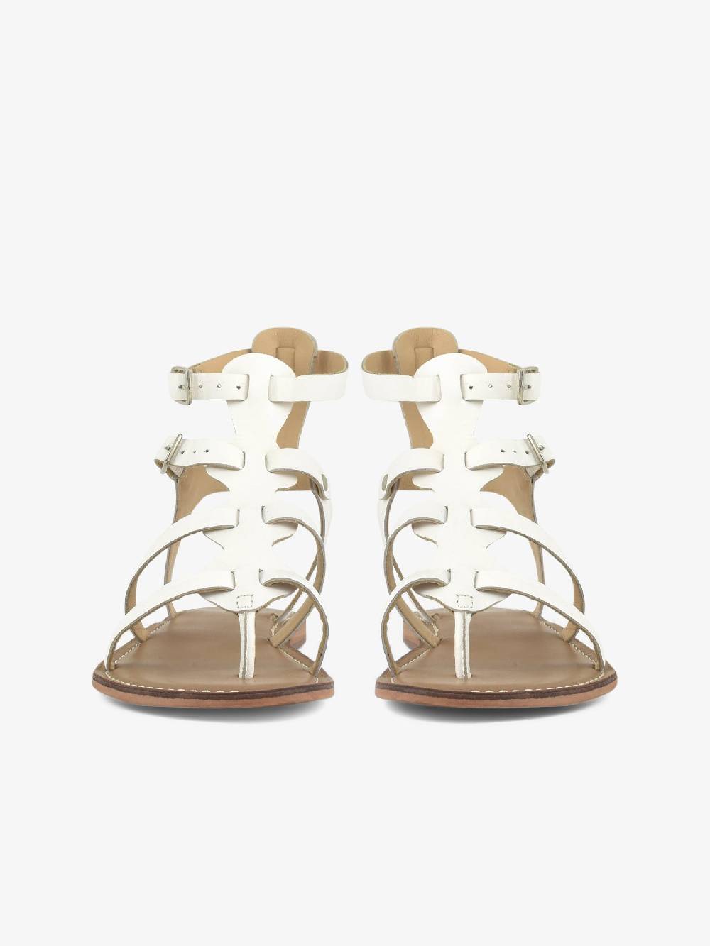 CB FUSION Sandali bassi gladiatore CBF.R221009 donna pelle bianco Fino al 65% di sconto