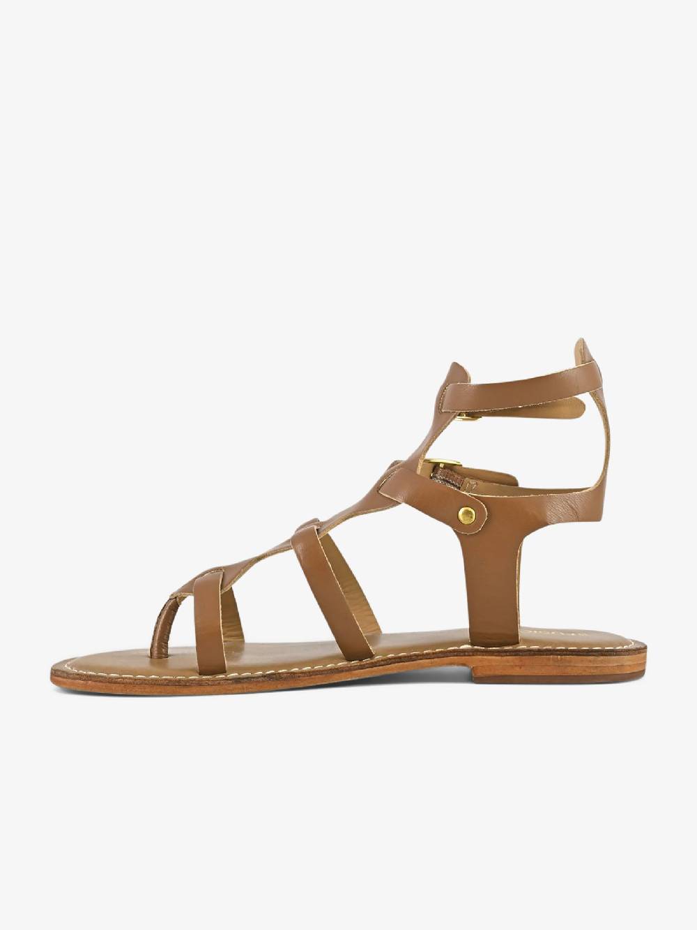 CB FUSION Sandali bassi gladiatore CBF.R221009 donna pelle marrone Only for today