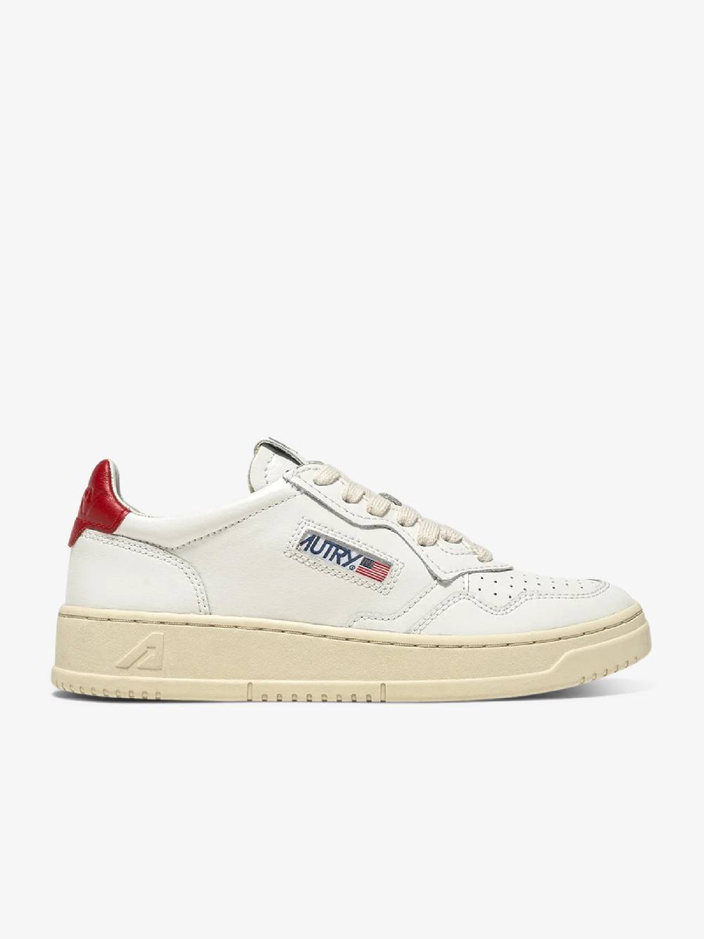 AUTRY Sneakers Medalist Low AULW donna pelle bianco Spedizione Gratuita