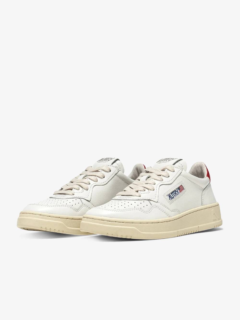 AUTRY Sneakers Medalist Low AULW donna pelle bianco Spedizione Gratuita