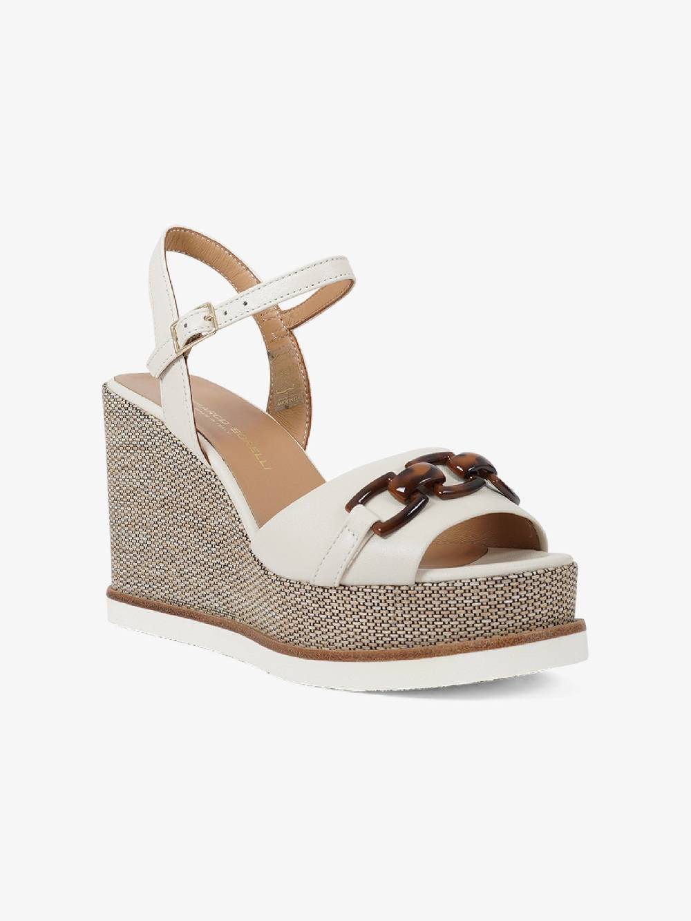 SORELLI Sandali con zeppa Vale 2165/VALE/XLG donna pelle panna Acquista Ora