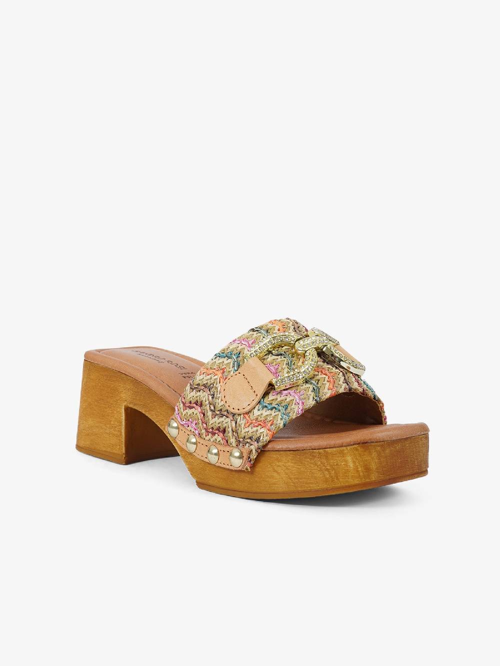 SANDRO ROSI Sandali con plateau 8921 8921 donna rafia multicolor Affare Del Giorno