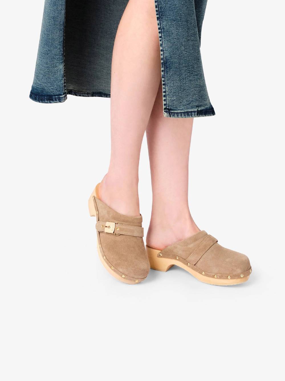 SCHOLL Sabot Pescura Clog 50 SL.F303571002 donna camoscio beige Vendita Economica