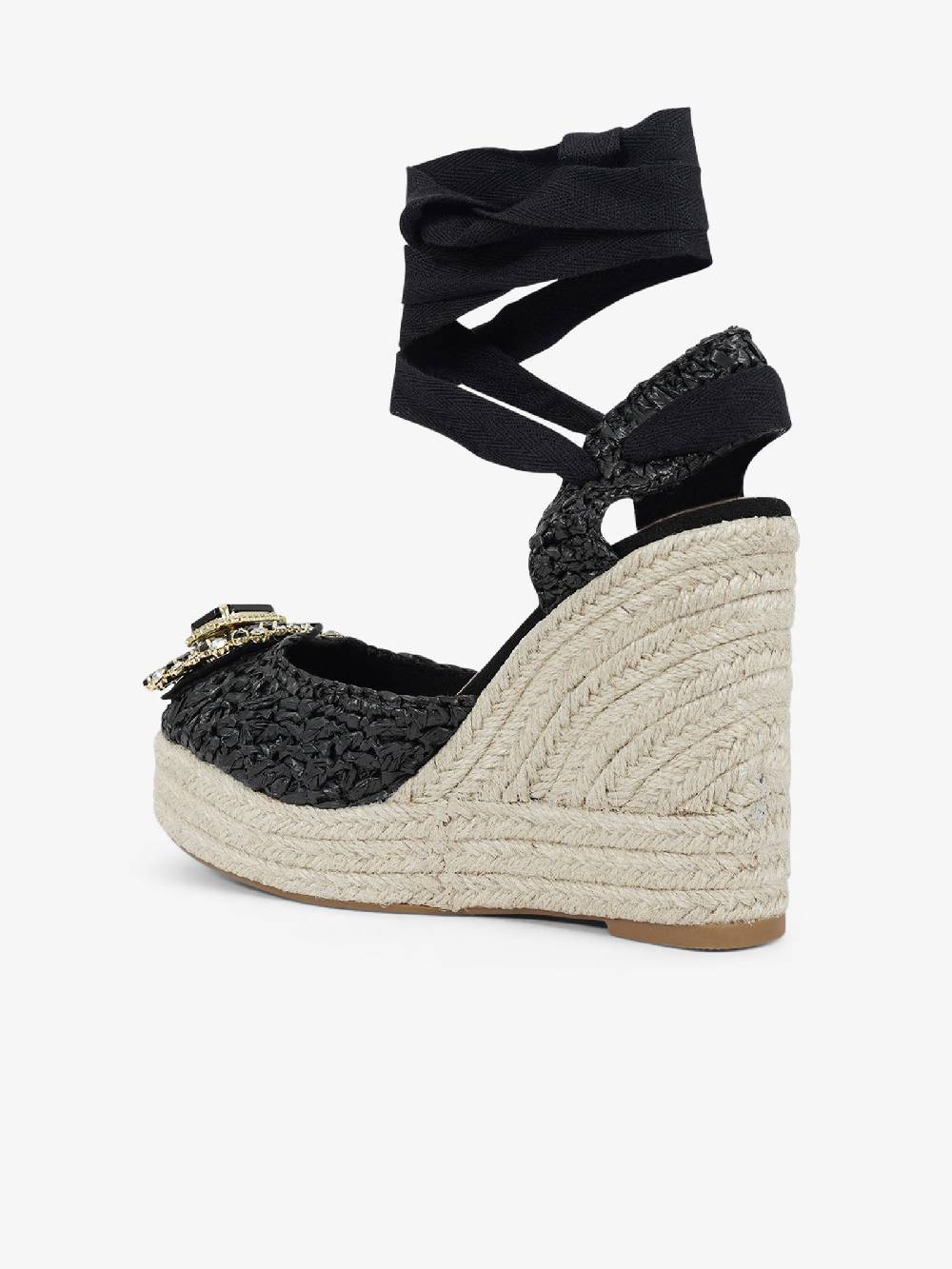 EXE' Espadrillas 23105-23 donna rafia nero In Saldo