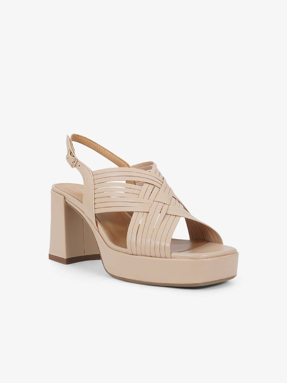 SORELLI Sandali con plateau 2229/LIVIA donna pelle beige Nuova