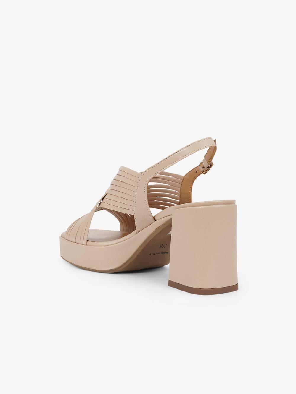 SORELLI Sandali con plateau 2229/LIVIA donna pelle beige Nuova