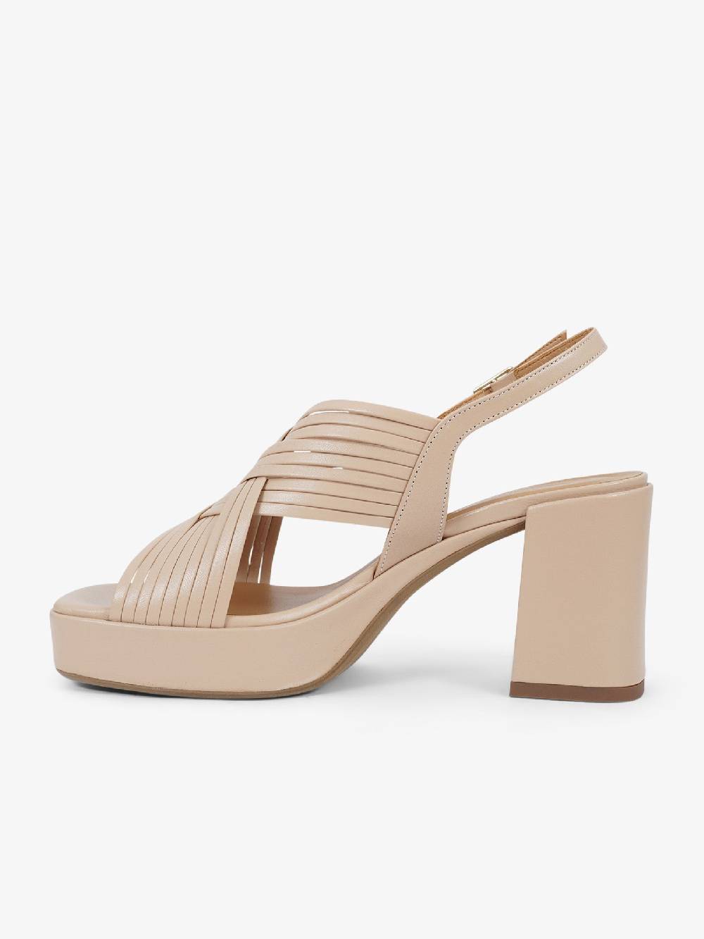 SORELLI Sandali con plateau 2229/LIVIA donna pelle beige Nuova