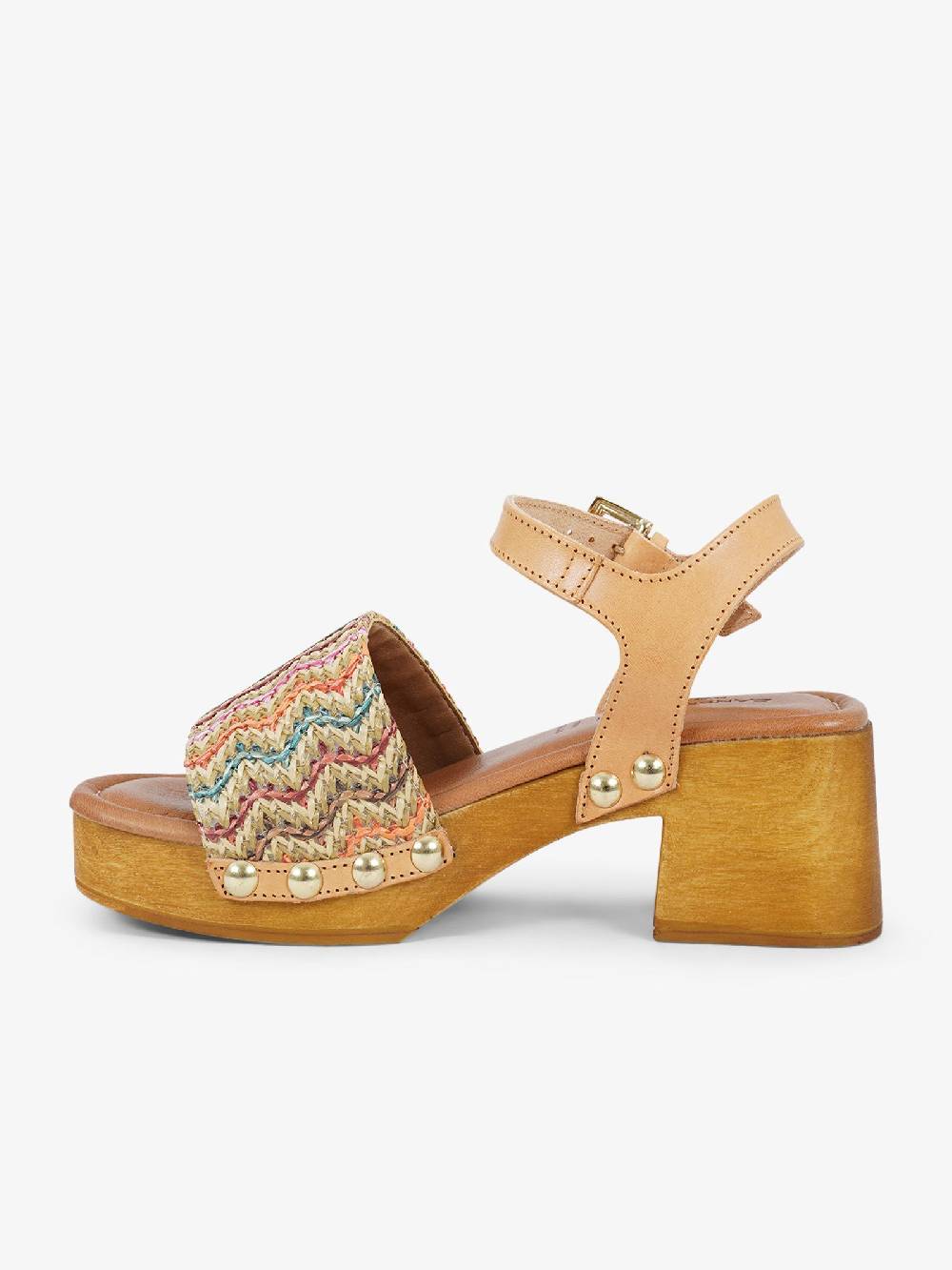 SANDRO ROSI Sandali con plateau Caraibi 8926 donna rafia multicolor Prezzo di fabbrica