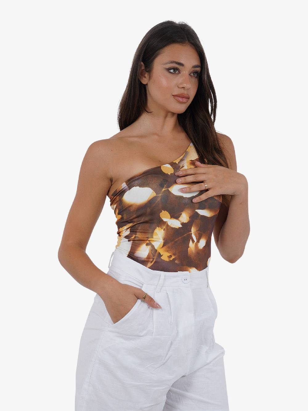 GLAMOROUS Body monospalla CK7506 donna marrone Offerta natalizia