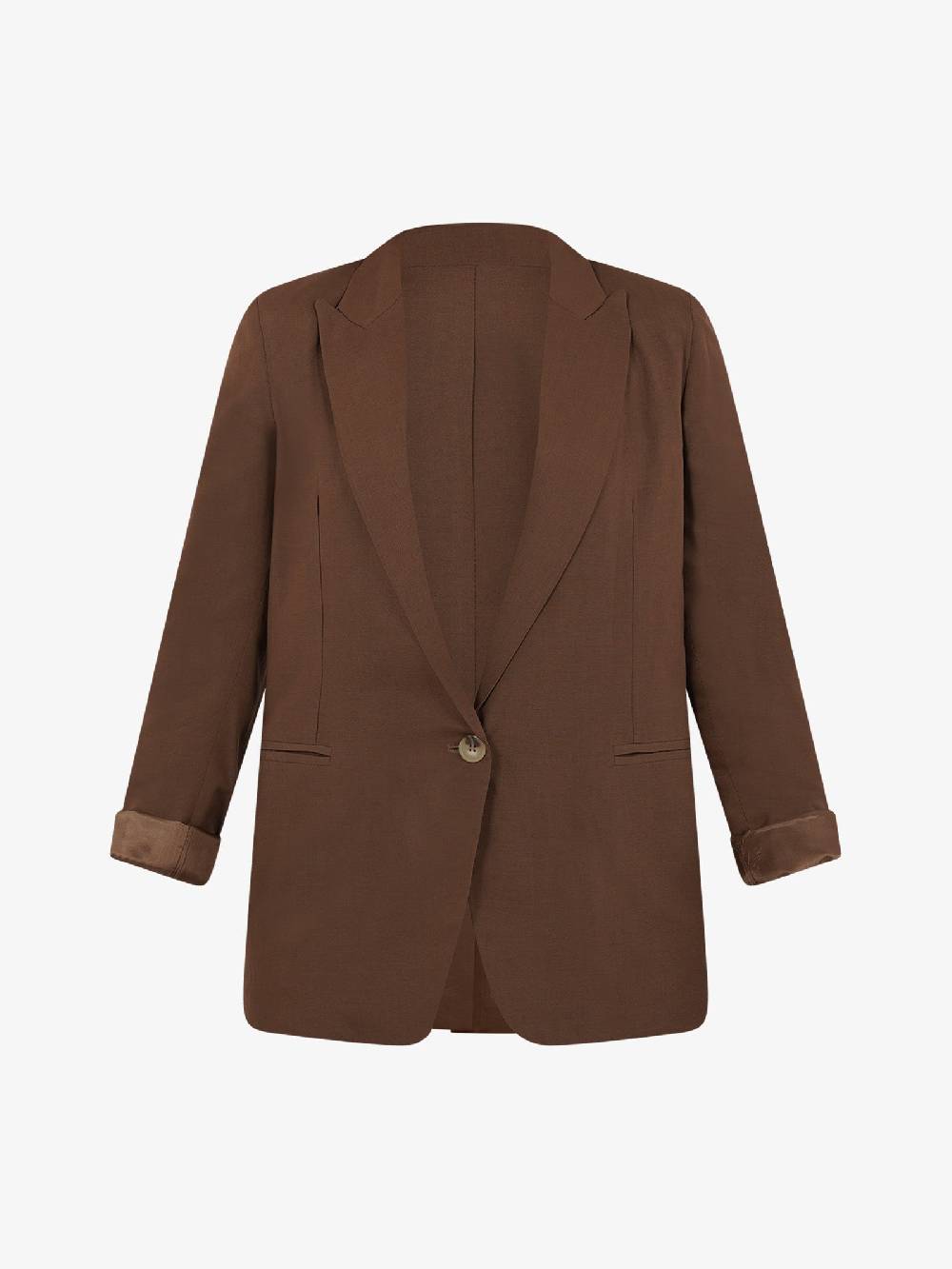 VICOLO Giacca monopetto TB1561 donna viscosa marrone Offerta San Valentino