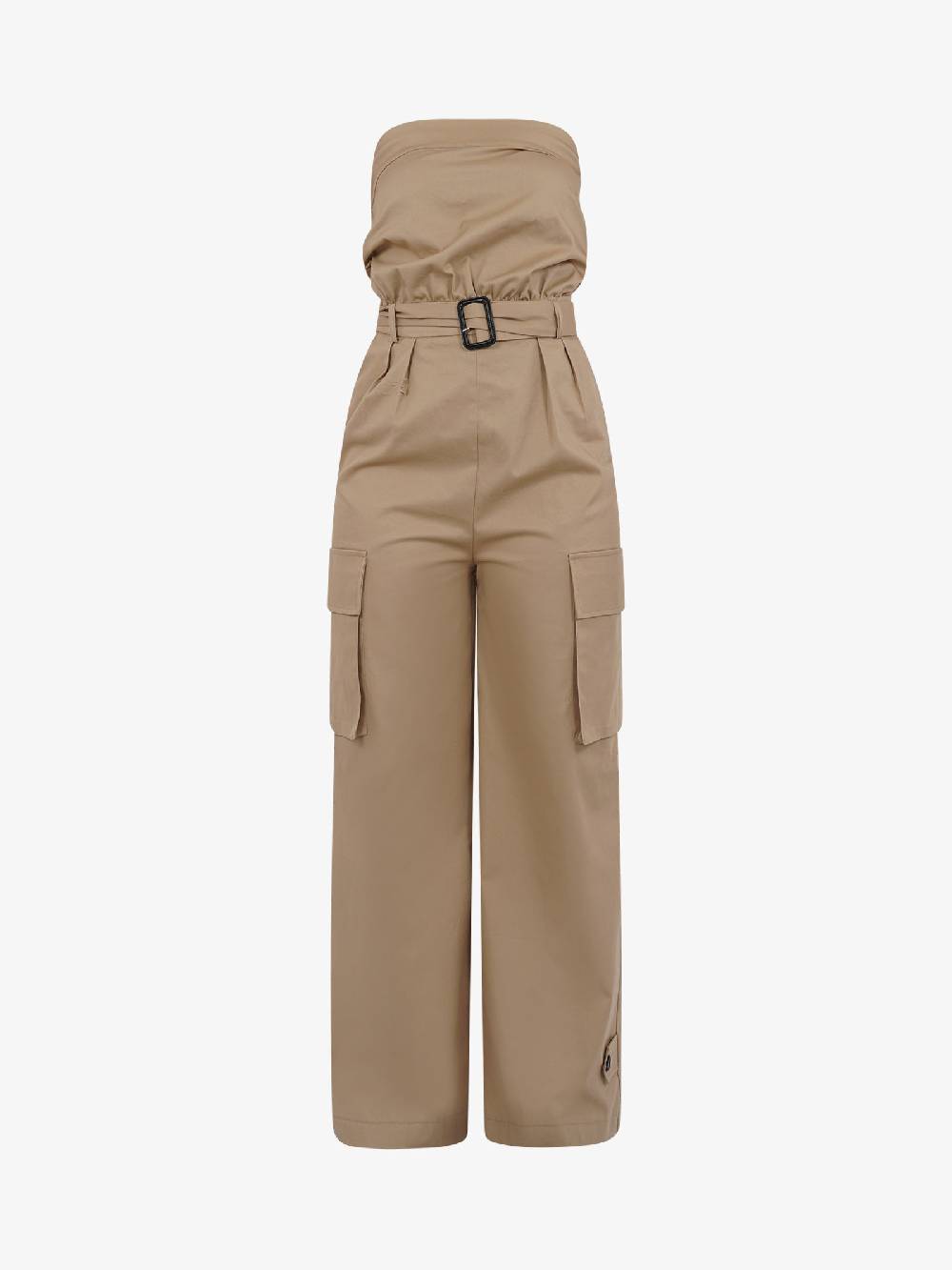 VICOLO Jumpsuit senza spalline TB0071 donna cotone beige Latest fashion
