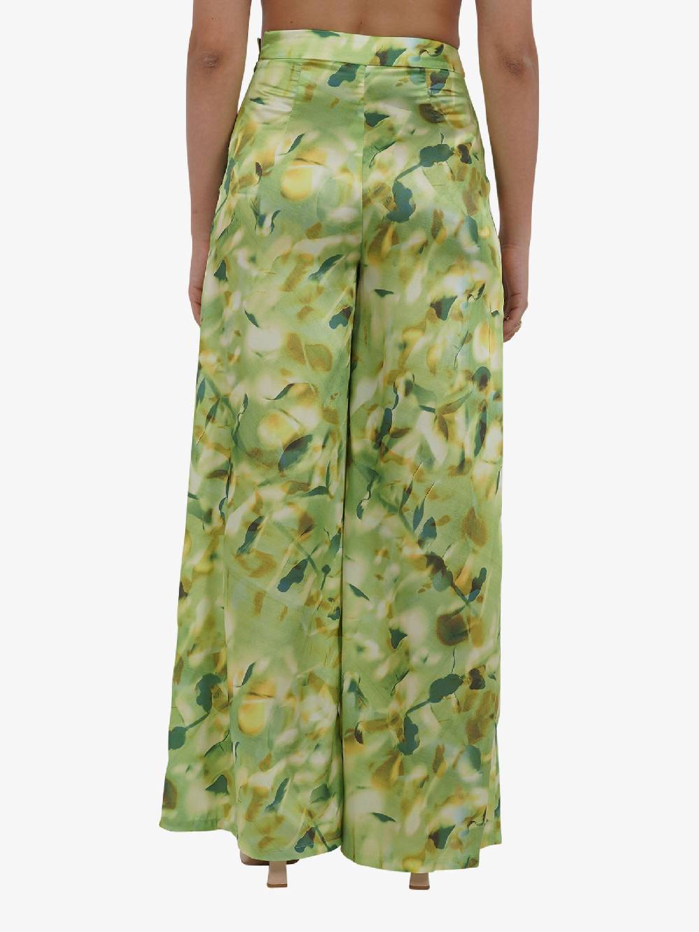 GLAMOROUS Pantalone a gamba larga AC2413 donna verde Offerte stagionali