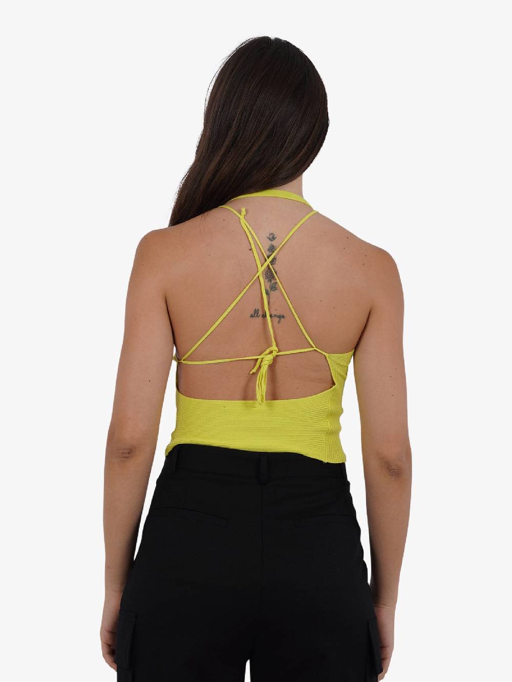 VICOLO Top scollo all'americana 22063B donna viscosa verde Comprane uno, ottenene uno gratis
