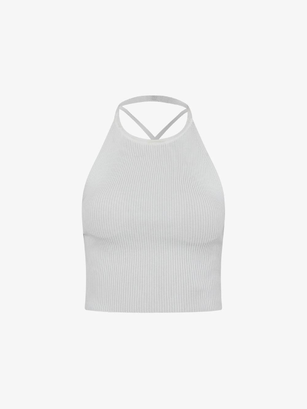 VICOLO Top scollo all'americana 22063B donna viscosa bianco Offerte giornaliere