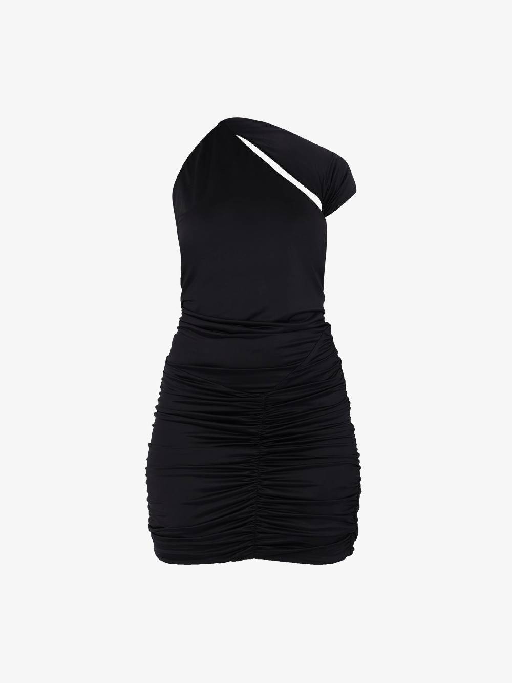 JIJIL Abito midi monospalla asimmetrico AB216 donna nero Offerte speciali