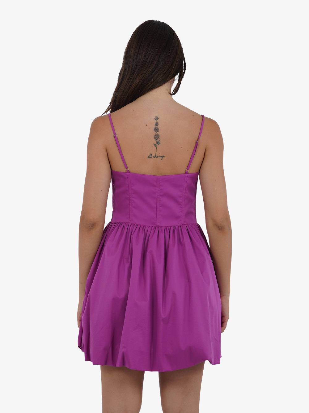 JIJIL Abito midi con arricciatura AB117 donna cotone fucsia Enormi risparmi