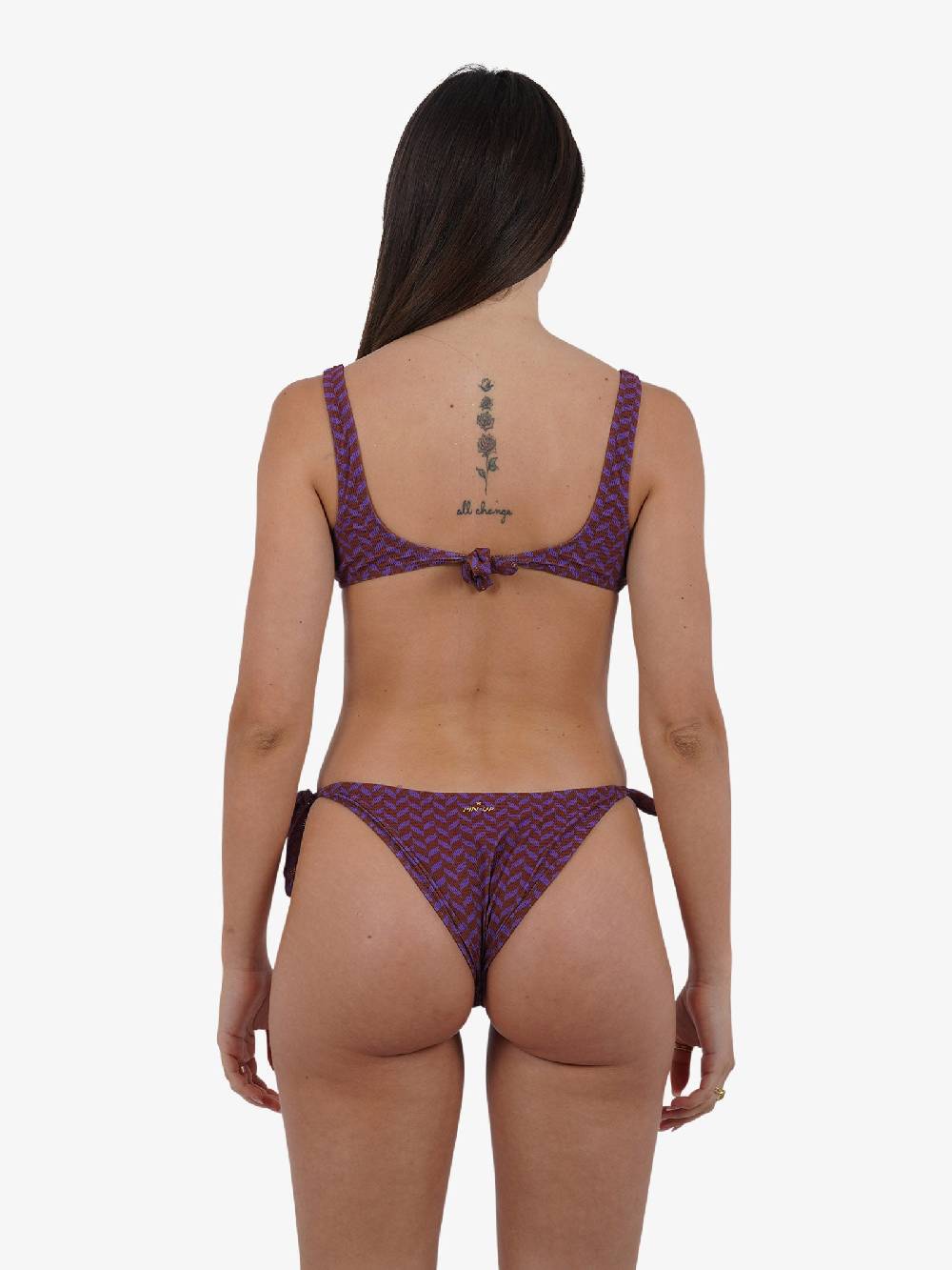 PIN UP Costume da bagno bikini brasserie stampa beautiful treePE044F donna viola ACQUISTA ORA
