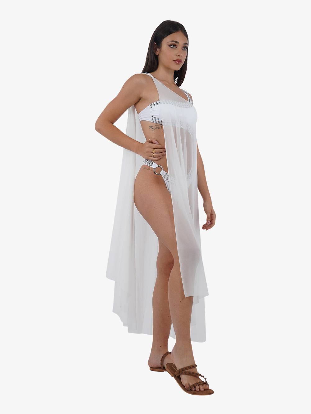 PIN UP Copricostume abito pareo lungo PE010AL donna bianco Fino al 50% di sconto