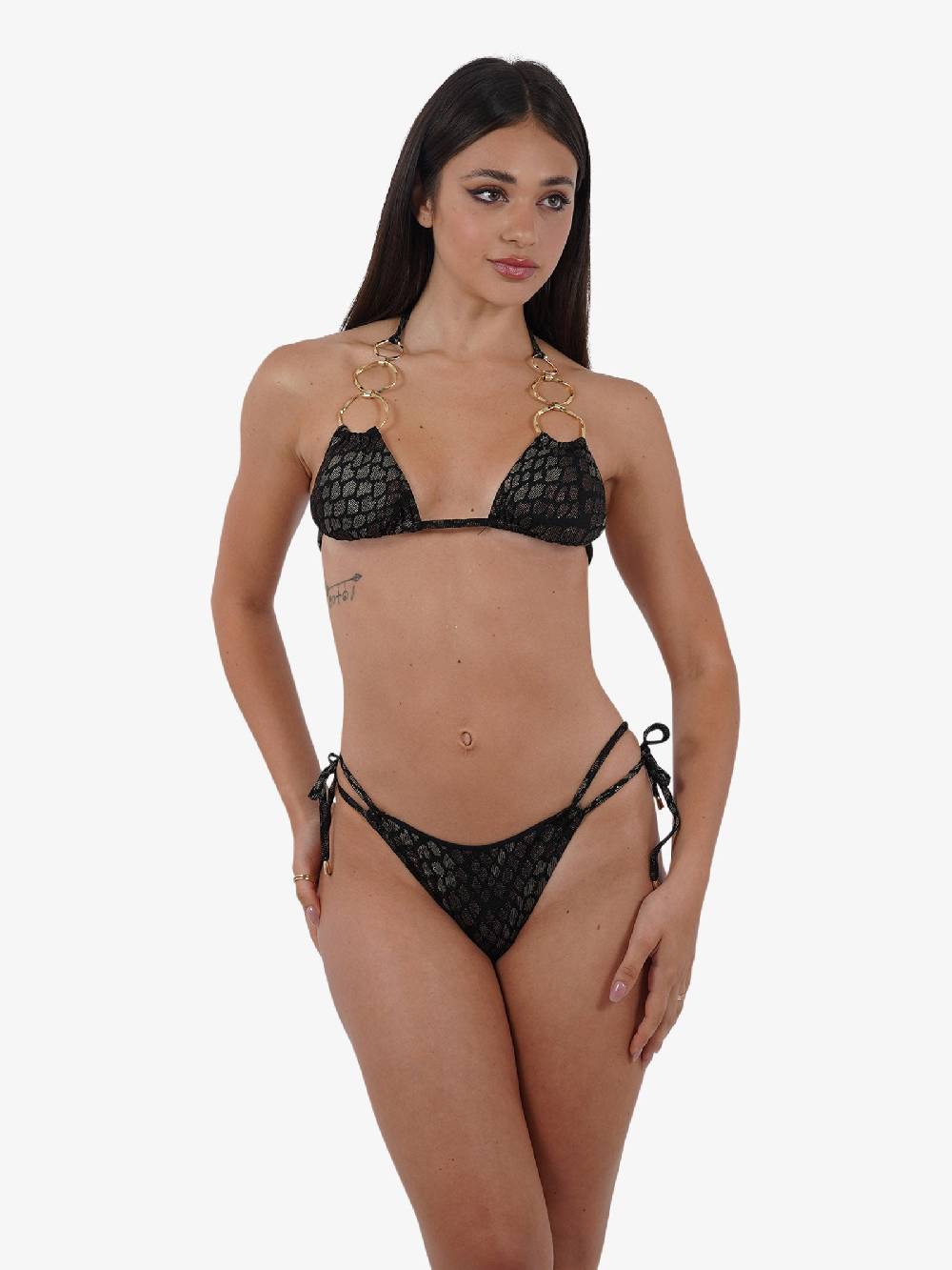 MISS BIKINI Costume da bagno bikini triangolo pitonato V4097S donna marrone Fino al 55% di sconto