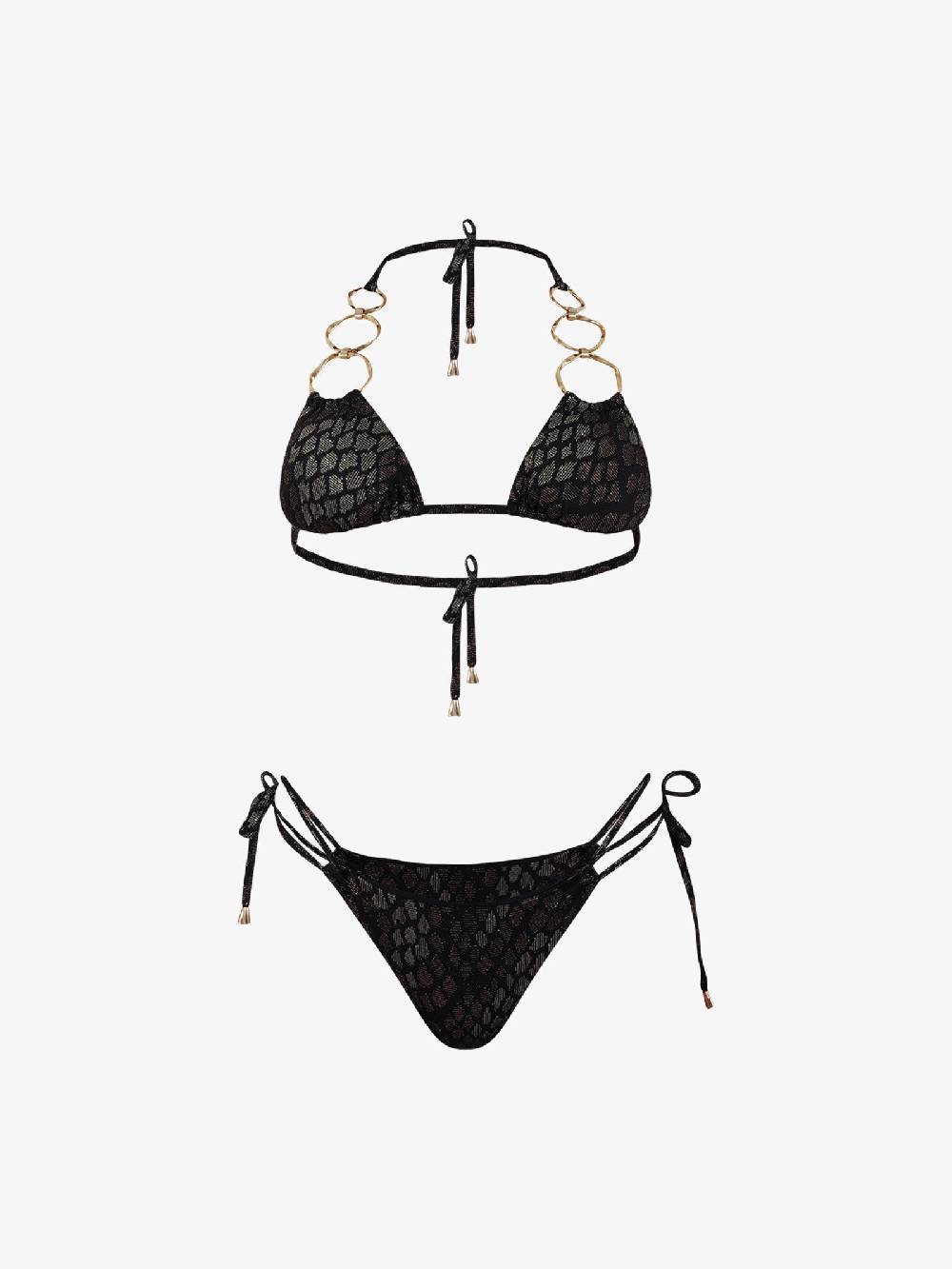 MISS BIKINI Costume da bagno bikini triangolo pitonato V4097S donna marrone Fino al 55% di sconto