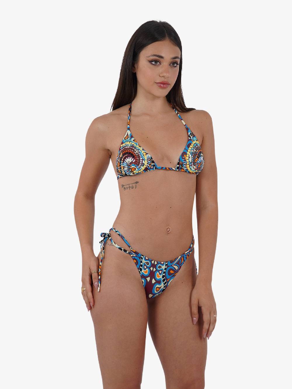 MISS BIKINI Costume da bagno bikini triangolo con spirale V4001S donna multicolor 50% di sconto con spedizione gratuita