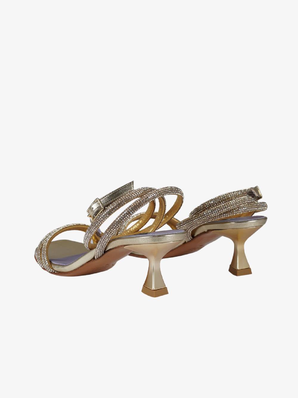 ALBANO Sandali 3203 Metal Platino donna con strass Duty-free