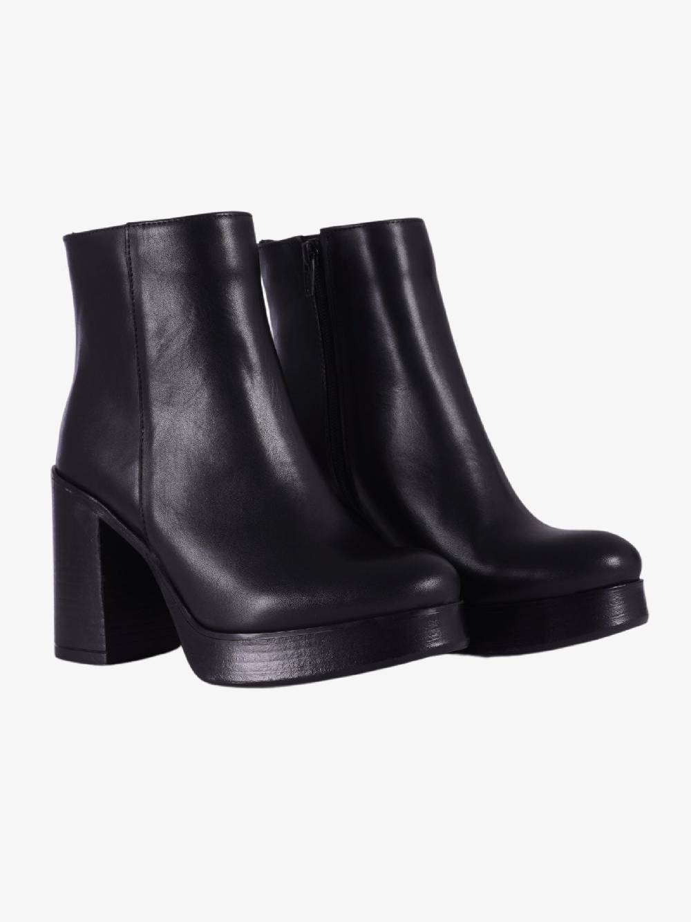 GIANLUCA GIORDANO Stivaletto in pelle con plateau donna nero In Linea
