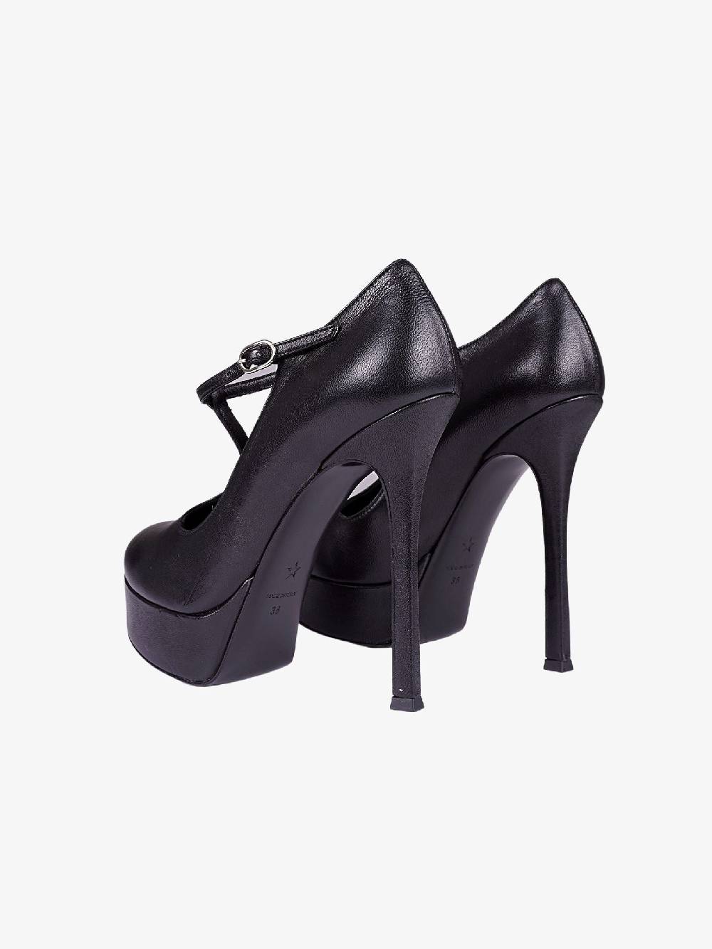 MARC ELLIS Décolleté MT23 donna in pelle nera con platform Vendita