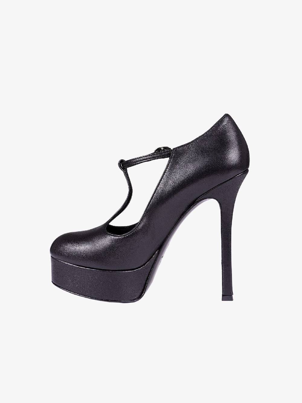 MARC ELLIS Décolleté MT23 donna in pelle nera con platform Vendita