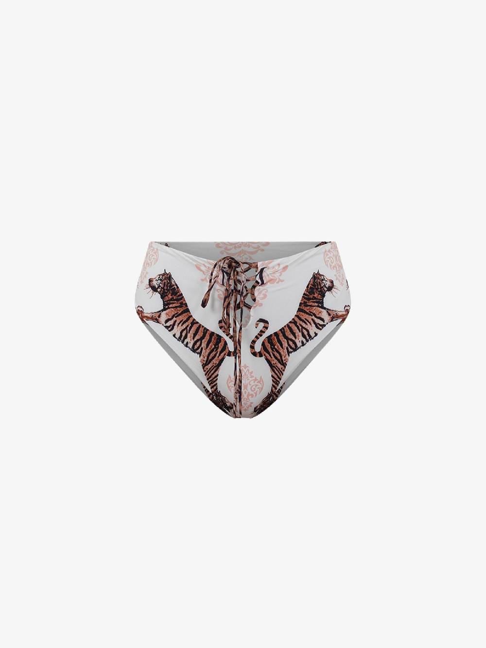 DISTRICT BY MARGHERITA MAZZEI Costume da bagno slip coulotte 4TS26 donna panna