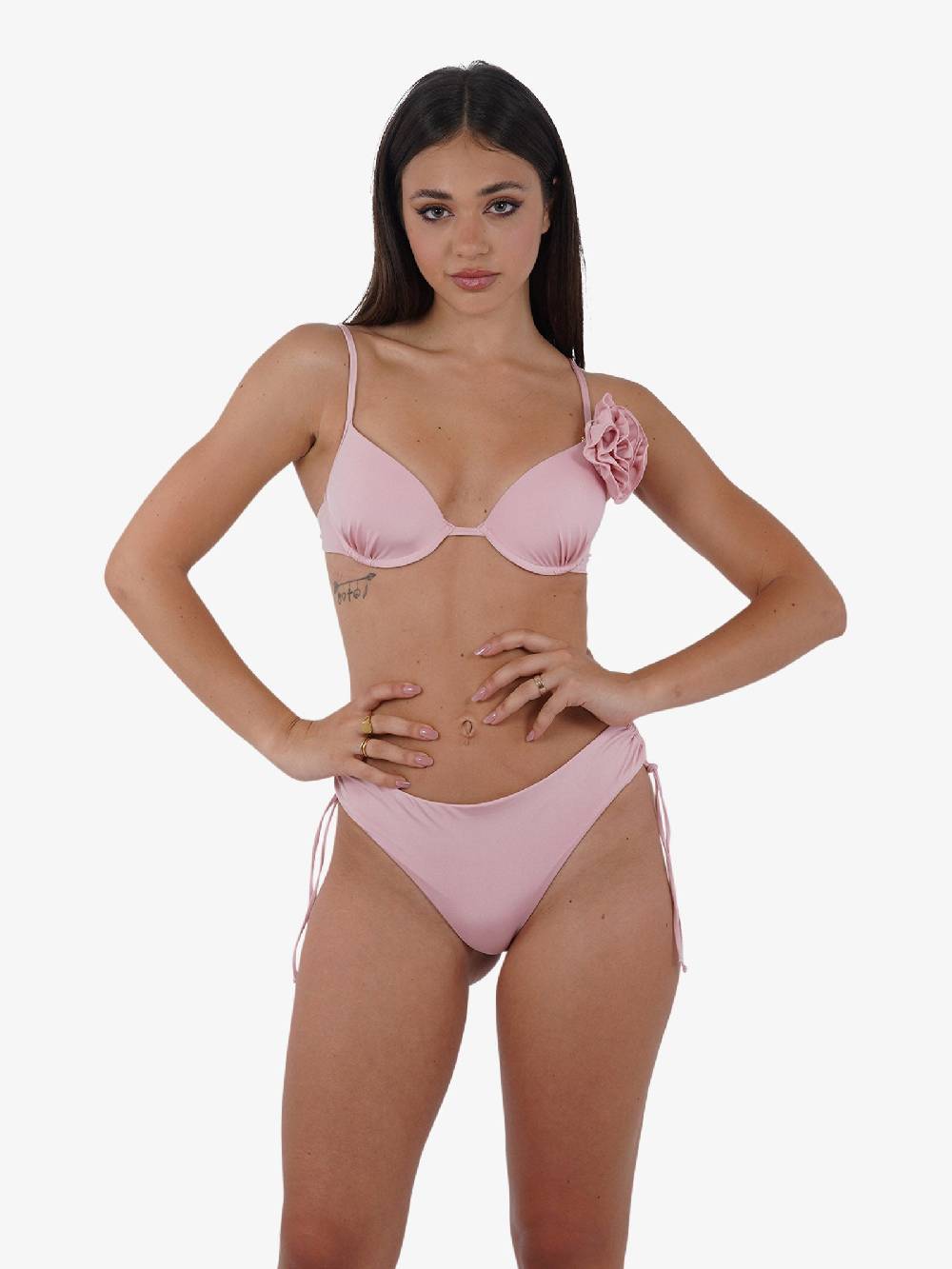 DISTRICT BY MARGHERITA MAZZEI Costume da bagno slip coulotte 4LU48 donna rosa Fino Al -60%