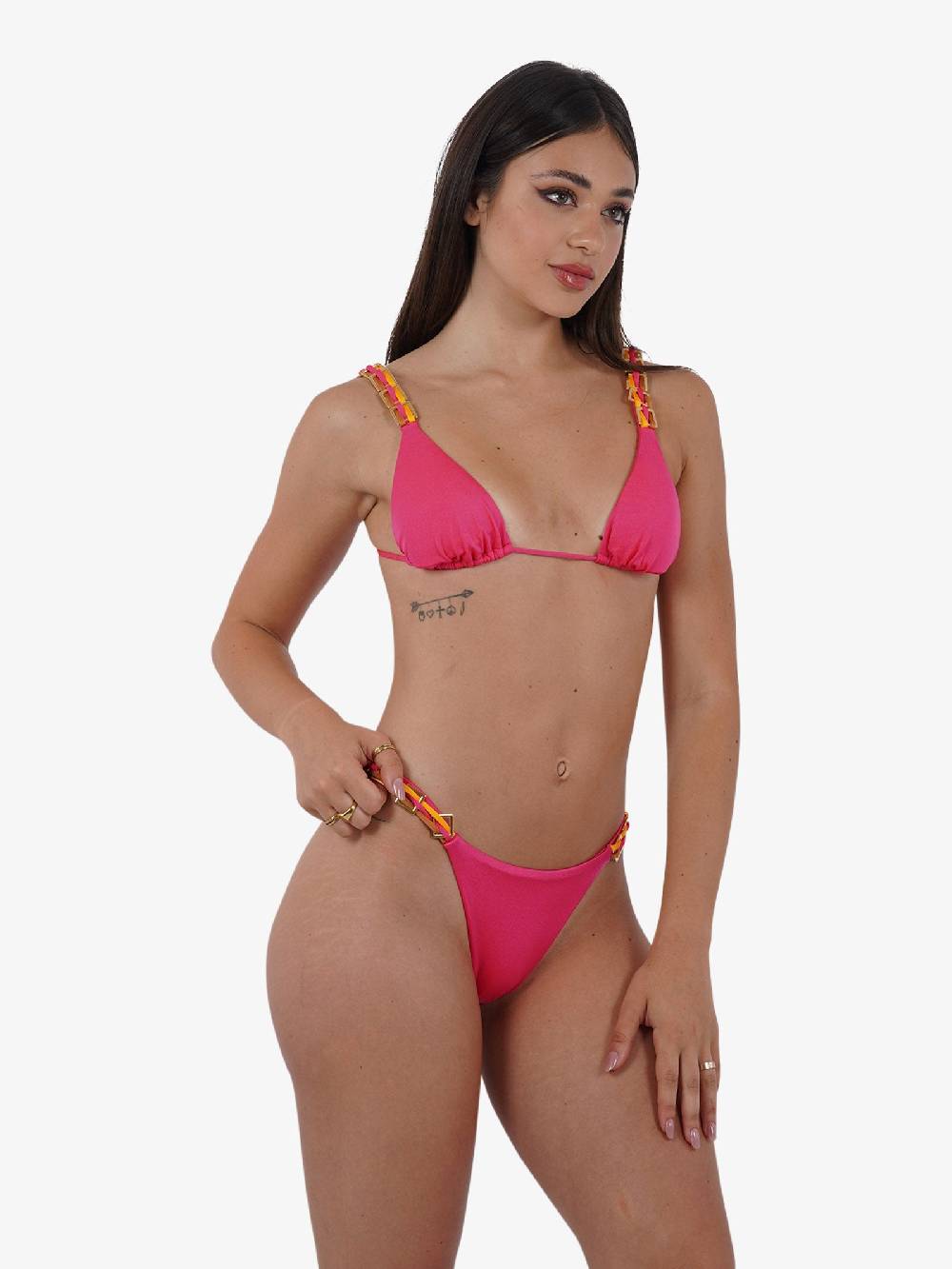 DISTRICT BY MARGHERITA MAZZEI Costume da bagno bikini triangolo 4FQ30 donna fucsia Offerta