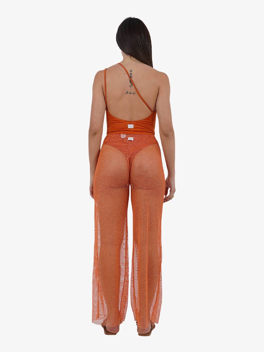 COTAZUR Copricostume pantalone micro rete CTZ02066 donna arancione Offerte
