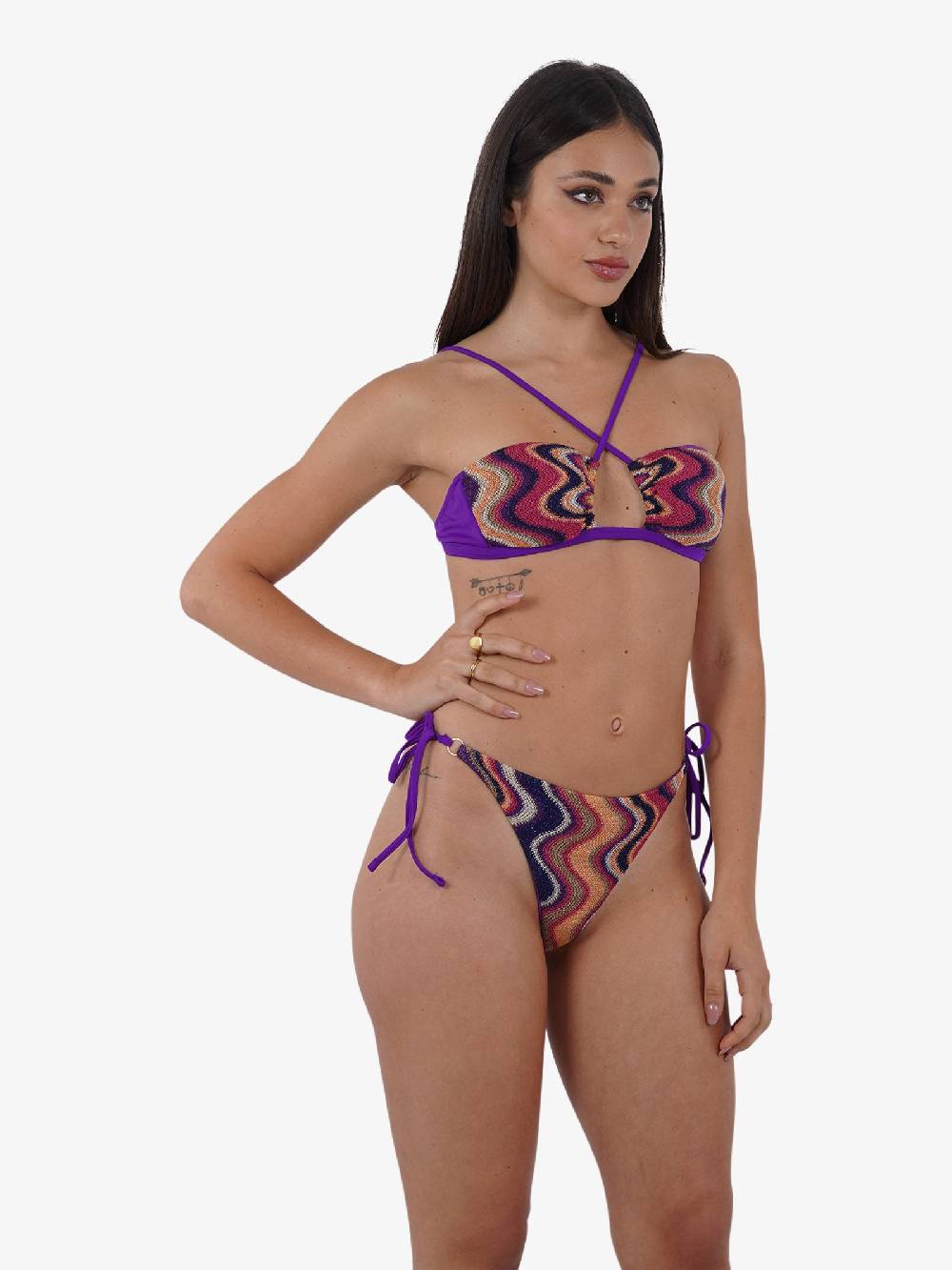 COTAZUR Costume da bagno bikini fascia Waves CTZ01459 donna viscosa multicolor Vendita Calda