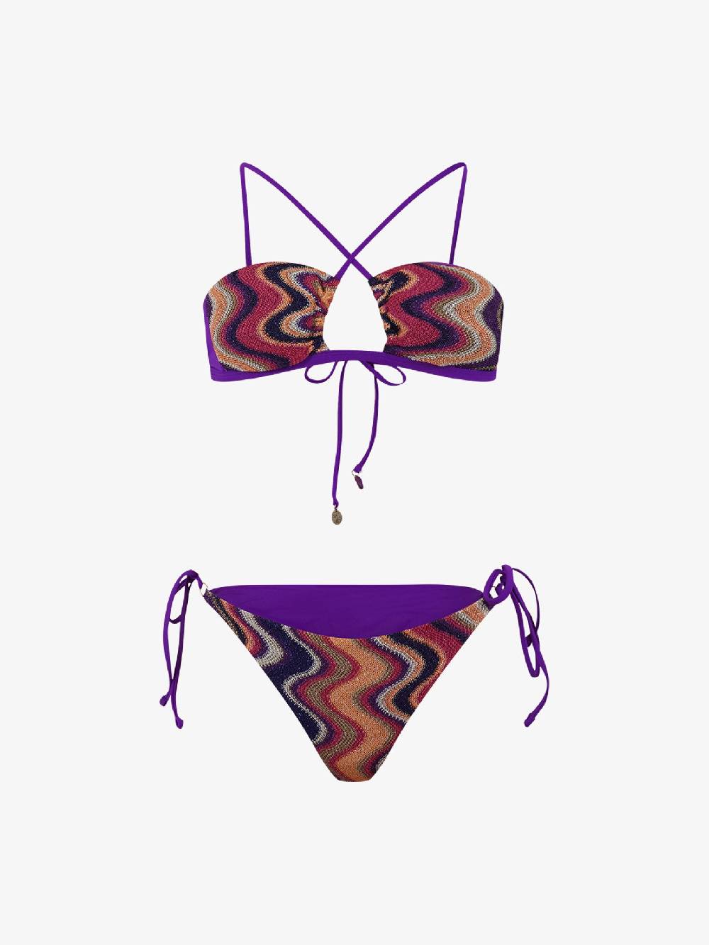 COTAZUR Costume da bagno bikini fascia Waves CTZ01459 donna viscosa multicolor Vendita Calda