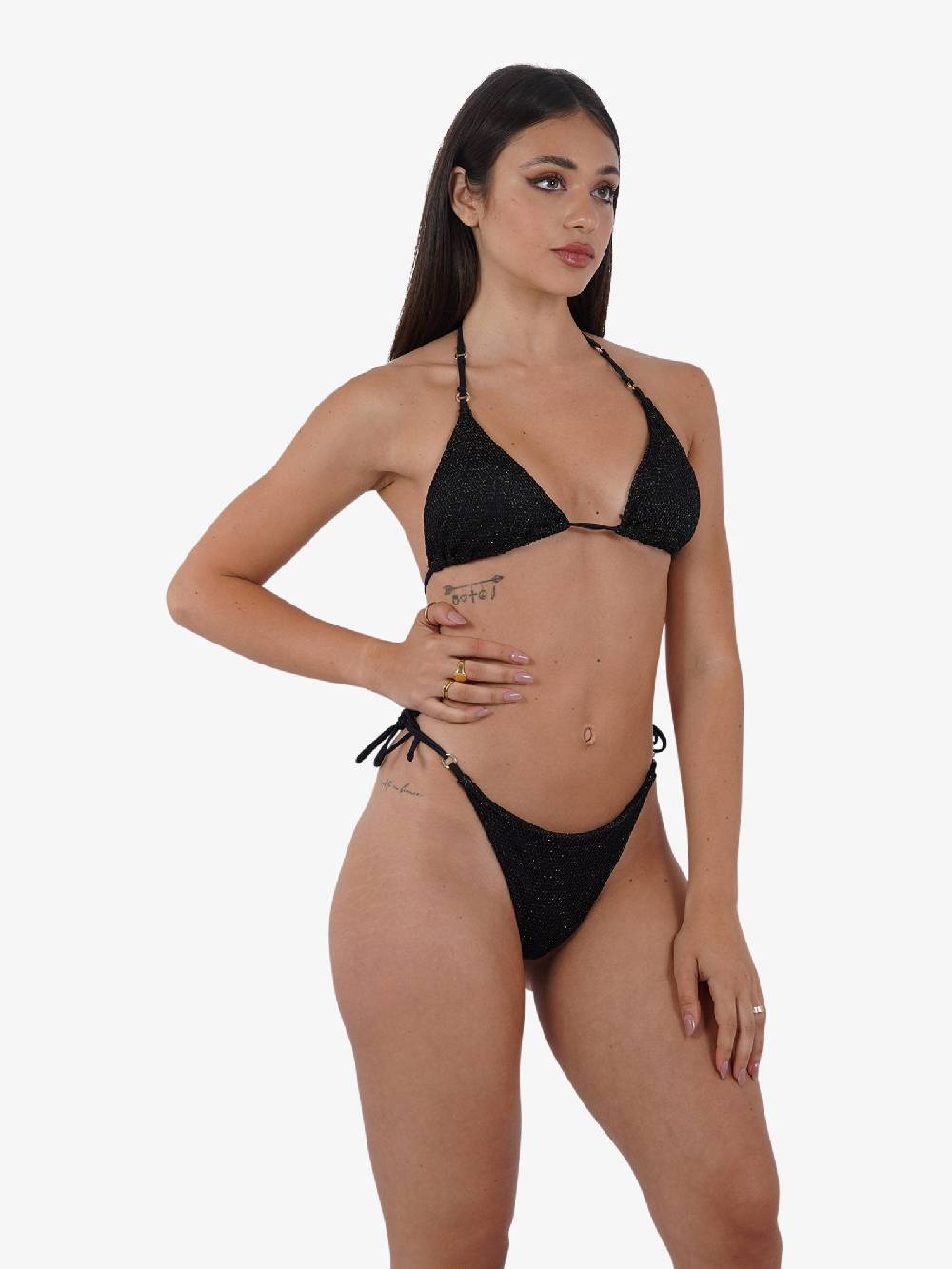 COTAZUR Costume da bagno triangolo microrete CTZ01424 donna nero Negozio