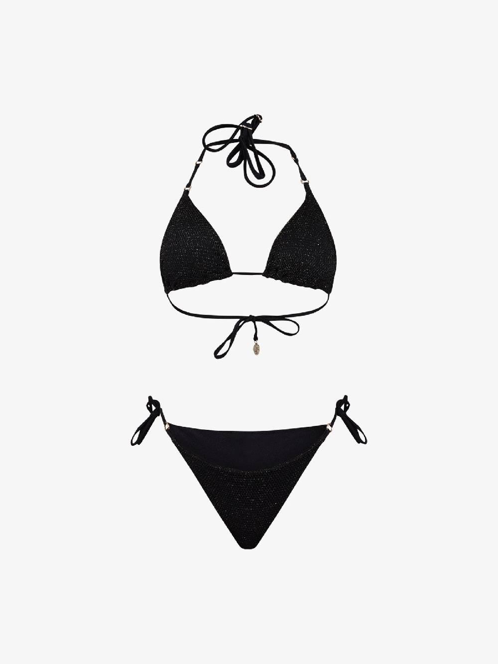 COTAZUR Costume da bagno triangolo microrete CTZ01424 donna nero Negozio