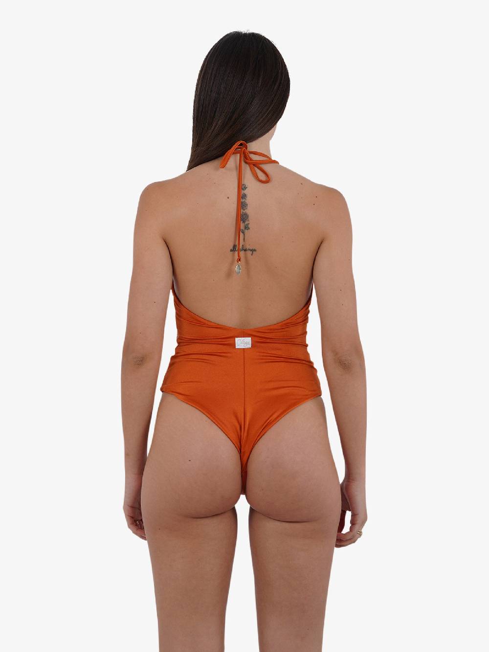 COTAZUR Costume da bagno intero chevron CTZ01421 donna viscosa arancione In Saldo
