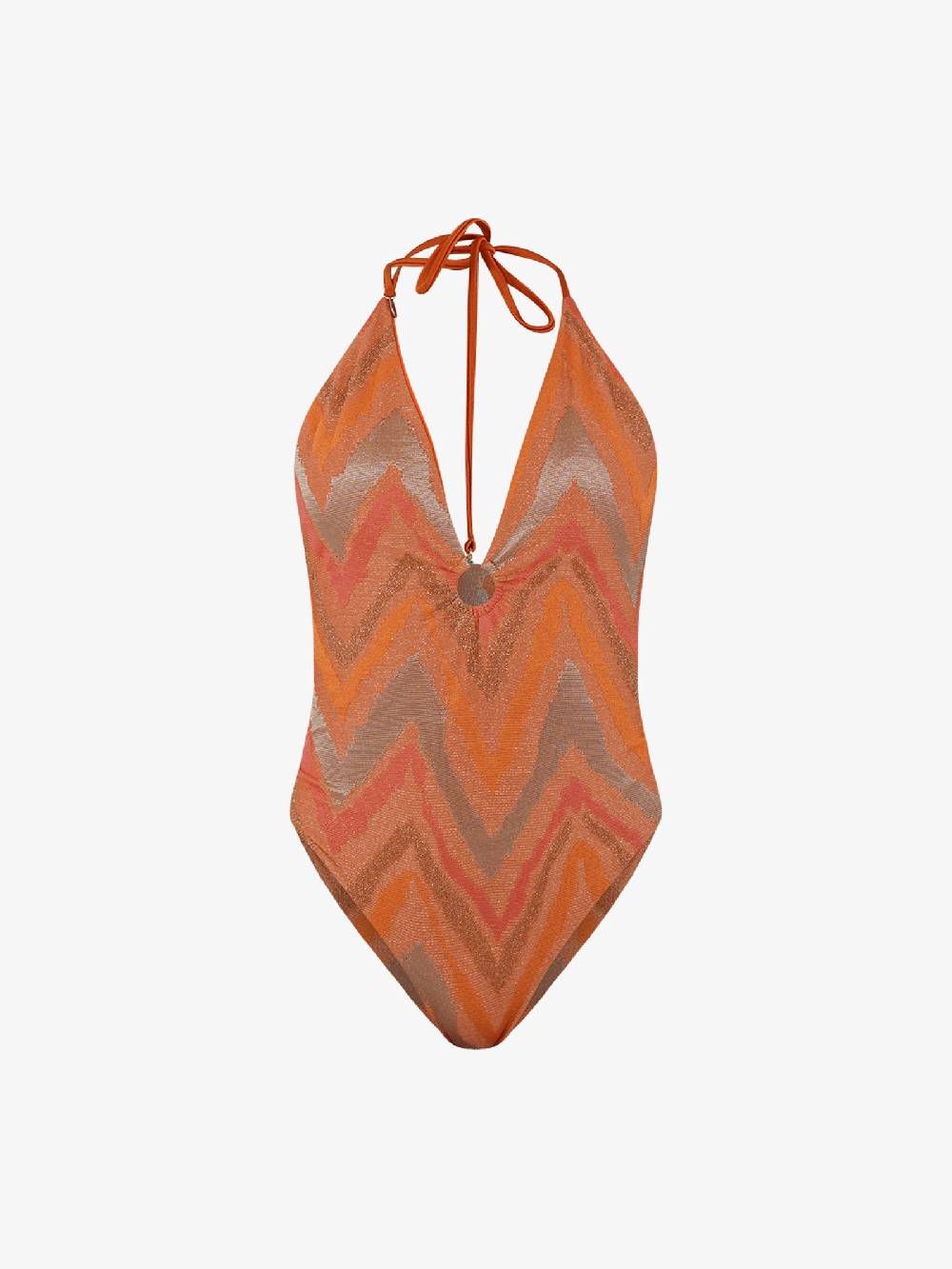 COTAZUR Costume da bagno intero chevron CTZ01421 donna viscosa arancione In Saldo