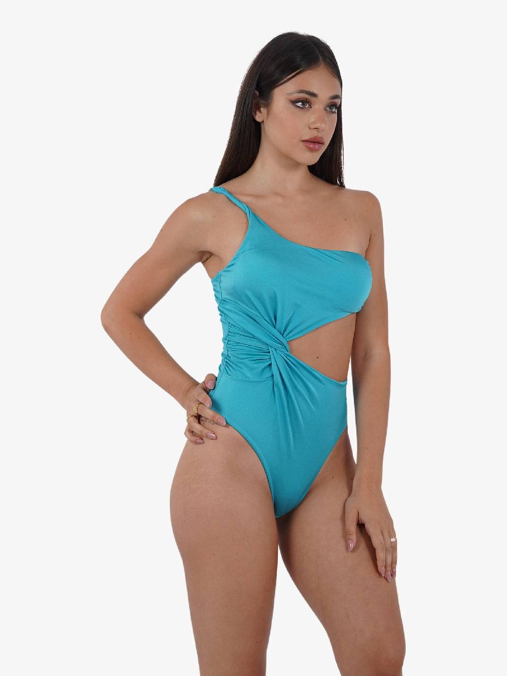 COTAZUR Costume da bagno intero drappeggiato CTZ01357 donna azzurro Negozio online di fabbrica