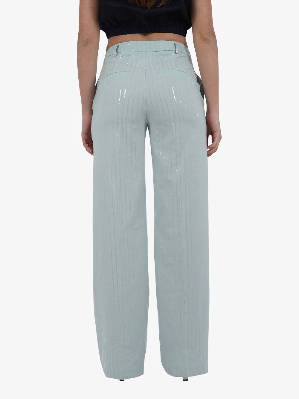 DIXIE Pantalone straight con piega stirata P041J095 donna verde Offerta natalizia