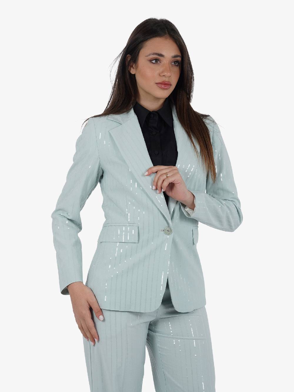 DIXIE Giacca monopetto con revers J041J022 donna verde Offerta San Valentino