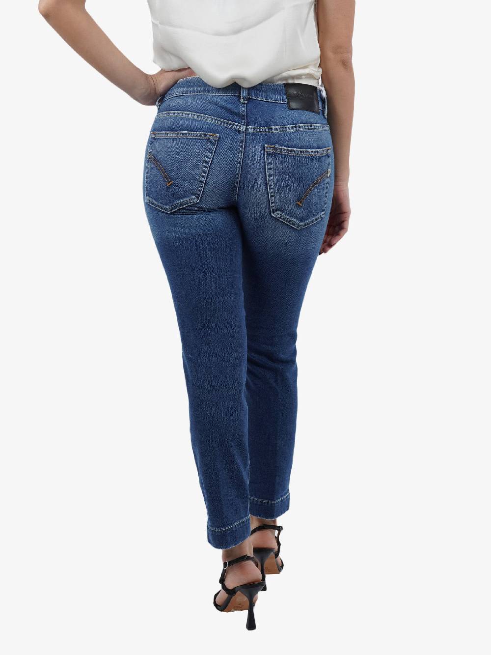 DONDUP Jeans Rose in cotone donna blu Vendita calda