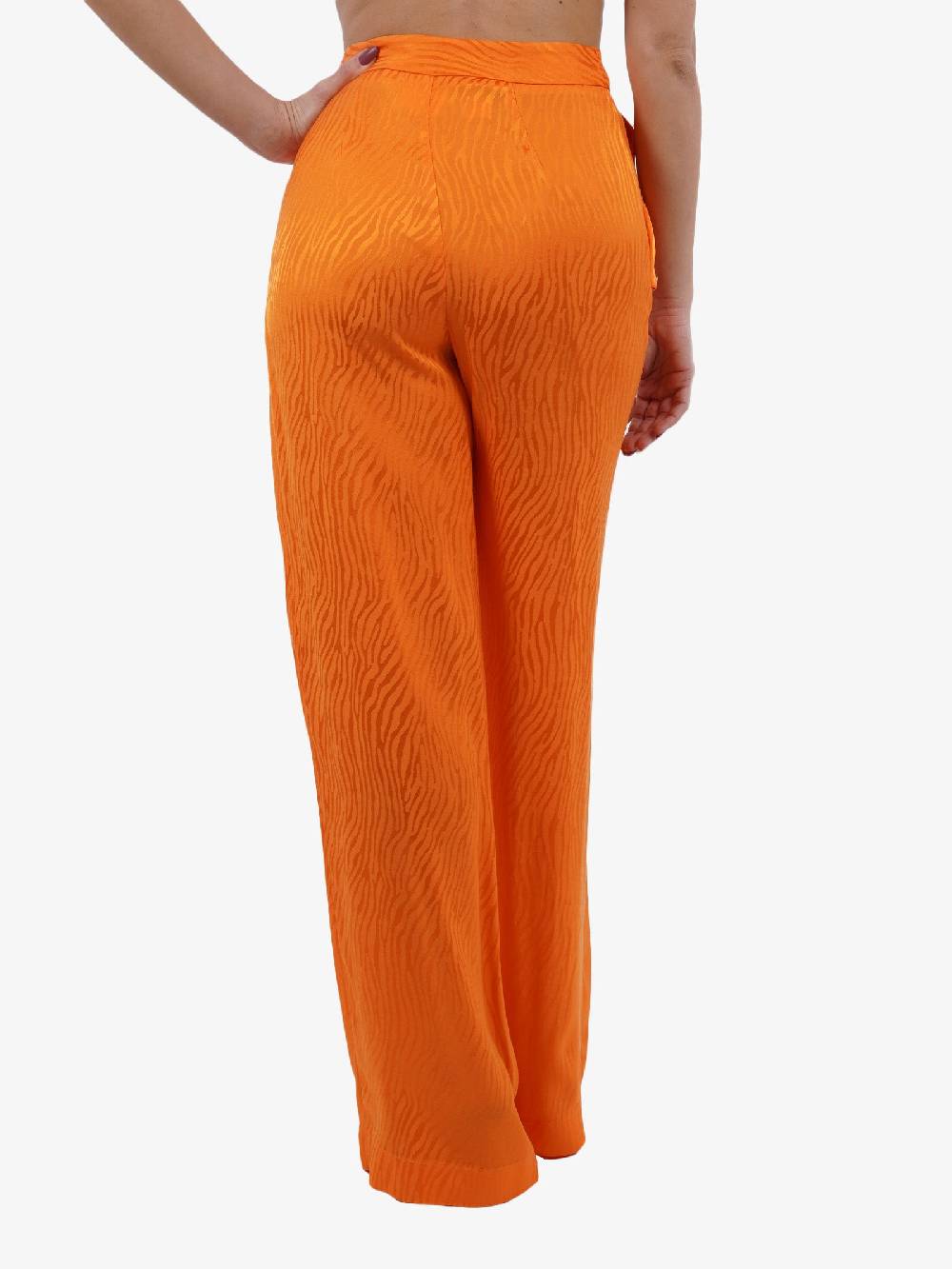 SPACE SIMONA CORSELLINI Pantalone a palazzo in jacquard donna zebrato Offerta temporanea
