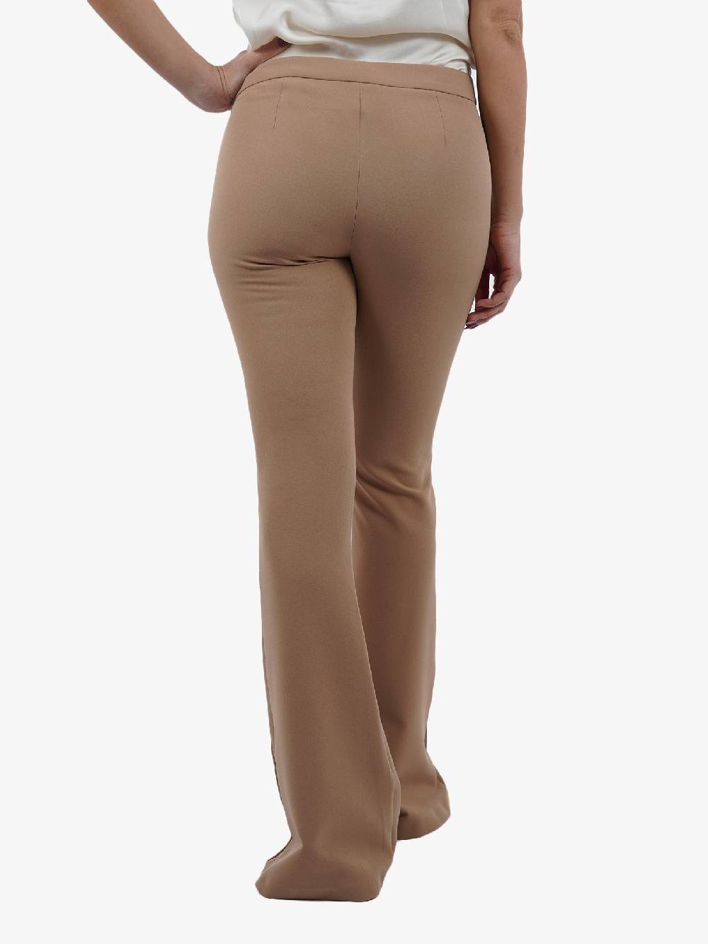 SPACE SIMONA CORSELLINI Pantalone flared donna beige Offerte esclusive