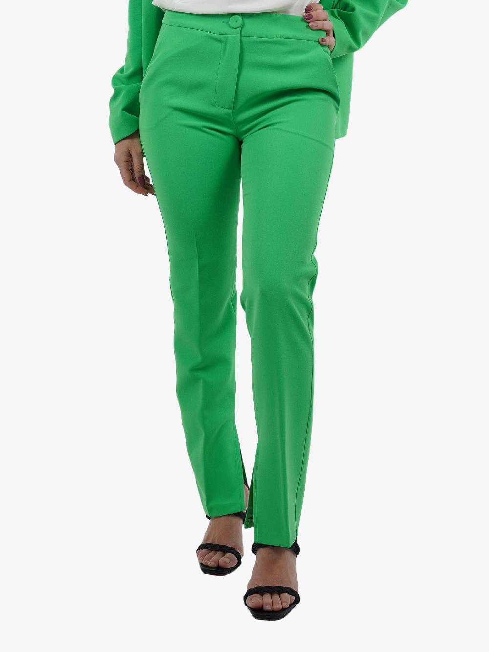 MARIUCCIA Pantalone slim donna verde Lightning offer