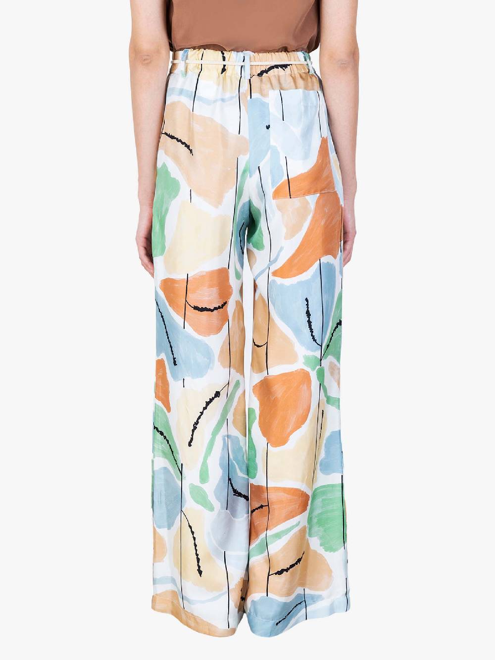 ALYSI Pantalone Eden a palazzo donna multicolor Grandi sconti