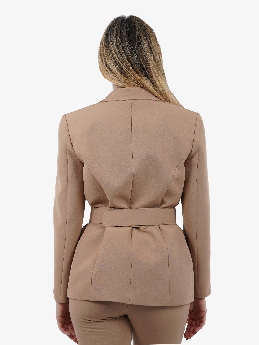 SPACE SIMONA CORSELLINI Giacca con cinturone donna beige Bestseller